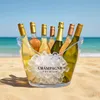 Seau à glace Relaxdays, bac à boissons avec poignées, 8 l, Voir les images du produit 2