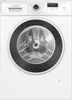 A front-on studio shot of a white Bosch Serie 2 washing machine. Produktbild-Vorschau