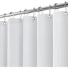 Záves na sprchu, ľanová tkanina, 152 x 214 cm, biela, s Náhľad obrázku produktu 1