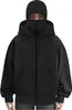 ASKSA Balaclava Zip Hoodie Herren Damen Einfarbig Produktbild-Vorschau 3