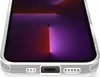 Close-up view of the bottom edge of a clear phone case on a white background, showing the charging port and speaker grill. Produktbild-Vorschau