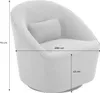 Poltrona girevole 360° con cuscino, Grigio Anteprima dell’immagine prodotto 10