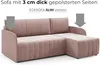 A pink sectional sofa shown from a front-side angle against a white background. Podgląd zdjęcia produktu