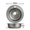 Edelstahl Küchenspüle Rundspüle K48 48 cm Einbauspüle Spüle Produktbild-Vorschau 2