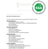 A document with text and logos, likely a certificate or product information sheet. Produktbild-Vorschau