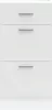 A white cabinet with three drawers and silver handles, presented against a white background. Voir les images du produit