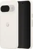 A white phone case with a Google logo is shown next to a smartphone. Produktbild-Vorschau