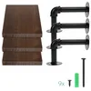 Navaris Wandregal Regal aus Holz und Metall - 3er Set Produktbild-Vorschau 4
