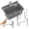 Granitan - Waschbecken - Ausgussbecken - 61x41x30 cm - Grau Produktbild-Vorschau 1