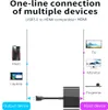 Usb 3.0 Dual Hdmi-kompatibler Adapter Hd Multi-Display 2in1 Produktbild-Vorschau 2