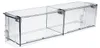 A clear plastic two-compartment storage bin. Produktbild-Vorschau