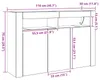 vidaXL Sideboard Blanc 116 x 30 x 75 cm Bois composite Voir les images du produit 8