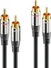 Cavo RCA stereo SONERO, 7,50 m, nero Anteprima dell’immagine prodotto 1