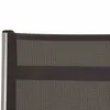 A close-up view of the edge of a black mesh fabric with a silver frame. Produktbild-Vorschau