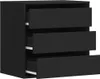 vidaXL Komoda z szufladami czarna 60x41x58 cm materiał Podgląd zdjęcia produktu 5