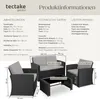 tectake® Rattan Lounge Jesolo für 4 Personen Produktbild-Vorschau 5