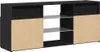 vidaXL TV-Schrank mit LED-Leuchten Schwarz 120x30x50 cm Produktbild-Vorschau 6