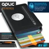 Portacarte Aplic RFID in pelle e alluminio, porta carte di Anteprima dell’immagine prodotto 3