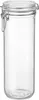 A clear glass jar with a clamp lid. Produktbild-Vorschau