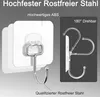8 Stück 15kg (Max) Selbstklebend Haken Extra Stark, Große Produktbild-Vorschau 3