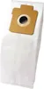 A white vacuum cleaner bag with a brown cardboard attachment. Anteprima dell’immagine prodotto