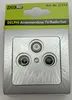 DELPHI Antennendose TV+Radio+Sat inkl. Rahmen, UP, silber Produktbild-Vorschau 3