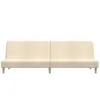 vidaXL Schlafsofa 2-Sitzer Creme Stoff Produktbild-Vorschau 5