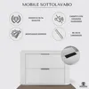 RODAN | Mobile da bagno - 80 CM - Bianco opaco - MDF - 2 Anteprima dell’immagine prodotto 3