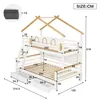 Flieks Etagebed 90x200cm/120x200cm, kinderbed in huisvorm Productafbeelding-voorbeeld 4