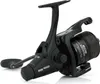 A black fishing reel is shown against a white background. Náhľad obrázku produktu