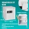 DEUBA® Coffre-fort électronique gris acier 2 clés 4 piles Voir les images du produit 3