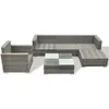 vidaXL 6-tlg. Garten-Lounge-Set mit Auflagen Poly Rattan Produktbild-Vorschau 3