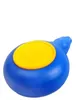 A blue float switch with a yellow top, isolated on a white background. Produktbild-Vorschau