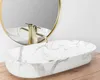 Rea Aufsatzwaschbecken Cleo 81 Marmo Shiny Oval White Produktbild-Vorschau 3
