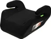 A black child car seat booster is shown from a slightly elevated side angle against a white background. Produktbild-Vorschau