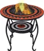 vidaXL Tavolo da fuoco in Vetroceramica mosaico terracotta Anteprima dell’immagine prodotto 2