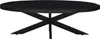 Couchtisch Oval - Schwarz - Mangoholz - 130cm - Couchtisch Produktbild-Vorschau 3