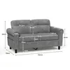 A diagram of a sofa with dimensions indicated by white lines and text. Produktbild-Vorschau