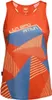 Rotes Tanktop für Damen von La Sportiva mit geometrischem Design in Blau und Gelb. Produktbild-Vorschau