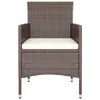 A single brown rattan chair with a cream cushion, shown from the front against a white background. Produktbild-Vorschau
