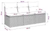 vidaXL Gartensofa mit Kissen 3-Sitzer Schwarz Poly Rattan Produktbild-Vorschau 8