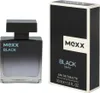 A bottle of Mexx Black Man eau de toilette and its packaging are displayed side-by-side against a white background. Náhled obrázku produktu