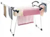 A white drying rack with clothes hanging on it. Anteprima dell’immagine prodotto