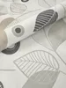 PVC Tischdecke LINDA Wachstuch beige grau Blätter - Eckig - Produktbild-Vorschau 1