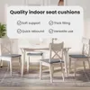 vidaXL Cuscino per seduta 4 pezzi Grigio chiaro 40 x 40 x 3 Anteprima dell’immagine prodotto 6