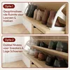 CASABEL Schoenenkast 4 Kleppen, Retrostijl, Licht Hout Productafbeelding-voorbeeld 5
