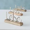 Dekoaufsteller Jillien Schriftzug Aluminium Mango 3er Set Produktbild-Vorschau 7