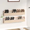 vidaXL Wand-Schuhregale 2 Stk. 110x9x23 cm Massivholz Produktbild-Vorschau 2