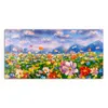 DEQORI Glasbild Echtglas 100x50 cm 'Blumenwiese und Berge' Produktbild-Vorschau 2
