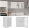 vidaXL Wisząca szklana szafka biała 40x31x60 cm materiał Podgląd zdjęcia produktu 1